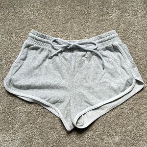 garage comfy heather grey shorts